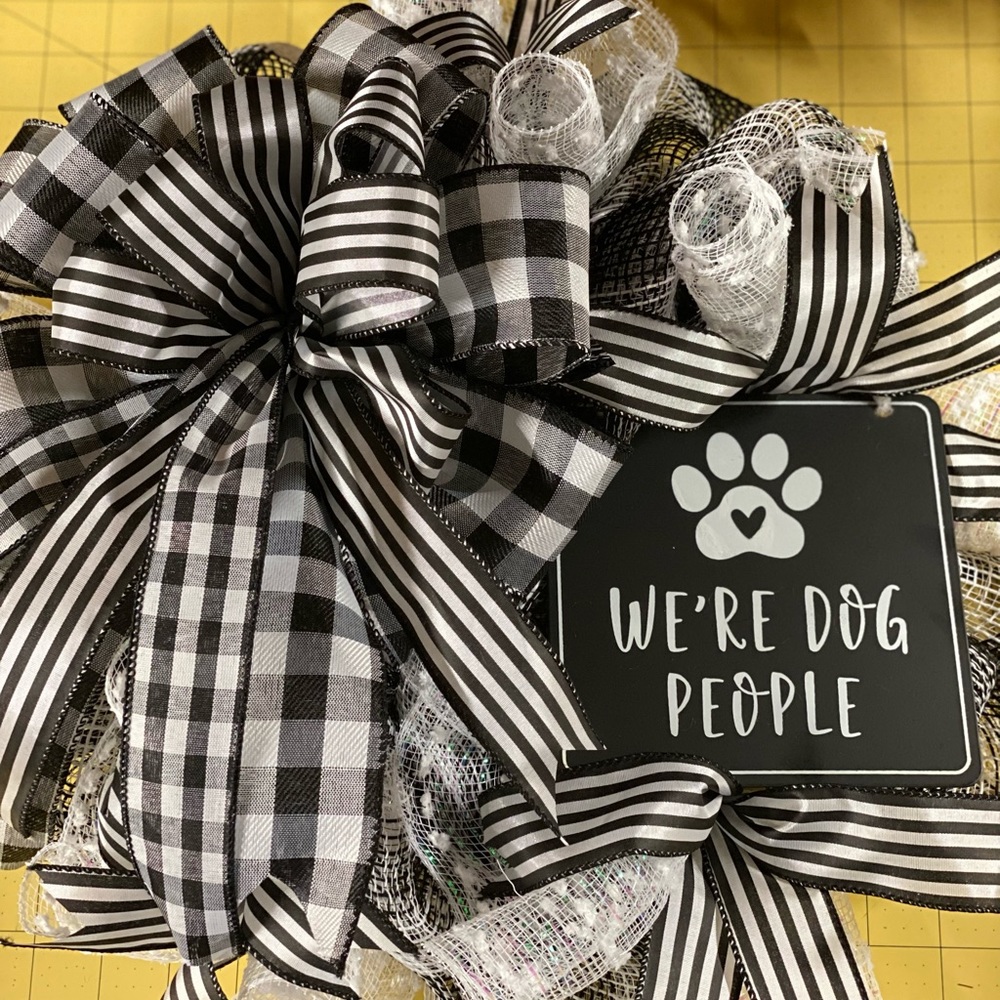 “We’re Dog 🐶 People” wreath